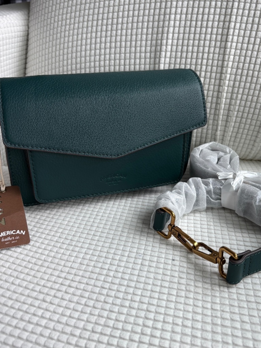 American Leathers Company Crossbody -teal